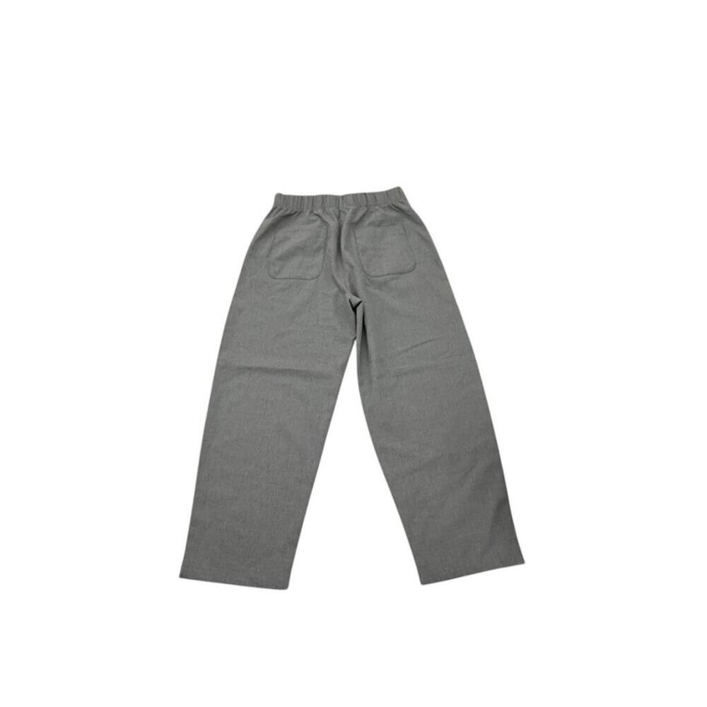 NWT ZARA Elastic waste back pockets straight ankle gray side 8372/317/803 Medium - Picture 2 of 11
